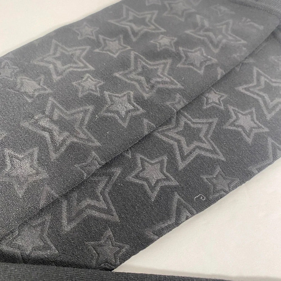 Black with Star Pattern Leggings - Picture 9 of 9